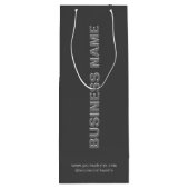 Moderne Minimalistische Papiertasche mit Firmennam Geschenktüte Für Weinflaschen (Rückseite)