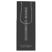 Moderne Minimalistische Papiertasche mit Firmennam Geschenktüte Für Weinflaschen (Vorderseite)