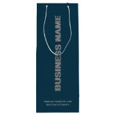 Moderne Minimalistische Papiertasche mit Firmennam Geschenktüte Für Weinflaschen (Rückseite)