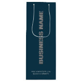 Moderne Minimalistische Papiertasche mit Firmennam Geschenktüte Für Weinflaschen (Vorderseite)