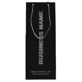 Moderne Minimalistische Papiertasche mit Firmennam Geschenktüte Für Weinflaschen (Rückseite)