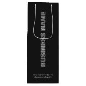 Moderne Minimalistische Papiertasche mit Firmennam Geschenktüte Für Weinflaschen (Vorderseite)