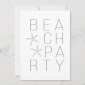 Moderne minimalistische Party Einladung an weißem, (Vorderseite)