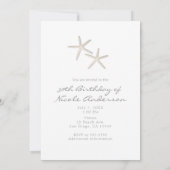 Moderne minimalistische Party Einladung an weißem, (Rückseite)