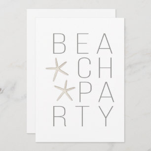 Moderne minimalistische Party Einladung an weißem,