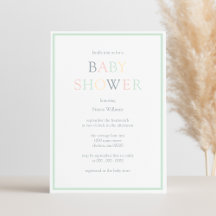 Moderne Minimalistische Pastel Babydusche