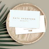 Moderne minimalistische Pastell Blue Beruflich Visitenkarte