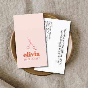 Moderne minimalistische Pastell-Frisörsalon Visitenkarte