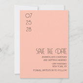 Moderne Minimalistische Pastell-Save the Date-Kart Einladung (Vorderseite)