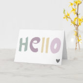 Moderne Minimalistische Pastellfarben - Hallo Karte (Gelbe Blume)