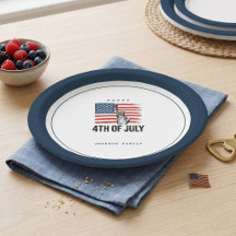 Moderne minimalistische patriotische BBQ-Party zum