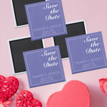 Moderne Minimalistische Periwinkle & White Save th