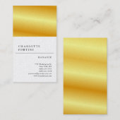 Moderne Minimalistische Perle mit weißer Goldfarbe Visitenkarte (Vorne/Hinten)