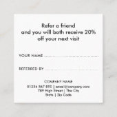 Moderne Minimalistische Perlengrenze Empfehlungskarte (Rückseite)