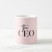 Moderne minimalistische personalisierte CEO Rosa Kaffeetasse (Mittel)
