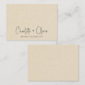 Moderne, Minimalistische Personalisierte Cremehund Mitteilungskarte (Vorne/Hinten)