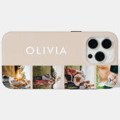 Moderne Minimalistische Personalisierte FotoCollag Case-Mate iPhone Hülle (Rückseite (Horizontal))