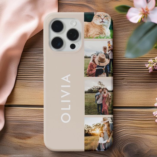 Moderne Minimalistische Personalisierte FotoCollag Case-Mate iPhone Hülle