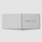 Moderne Minimalistische Personalisierte Hochzeit Gästebuch (Voll)