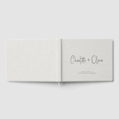 Moderne Minimalistische Personalisierte Hochzeit Gästebuch (Voll)