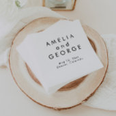 Moderne Minimalistische Personalisierte Hochzeit Serviette