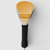 Moderne Minimalistische Personalisierte Initialen Golf Headcover (Vorderseite)