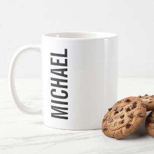 Moderne minimalistische personalisierte Namen Kaffeetasse