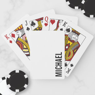 Moderne Minimalistische Personalisierte Namenskart Spielkarten