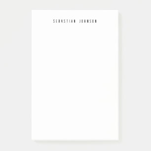 Moderne minimalistische personalisierte Namenskorr Post-it Klebezettel