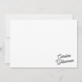 Moderne Minimalistische Personalisierte Schreibarb Mitteilungskarte (Vorderseite)