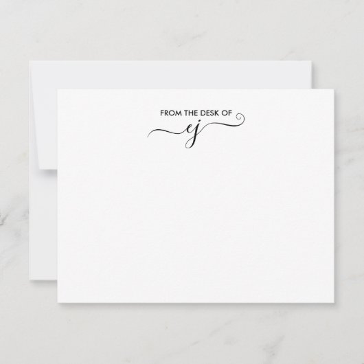 Moderne Minimalistische Personalisierte Stationier Mitteilungskarte (Vorderseite)