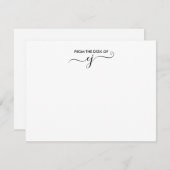 Moderne Minimalistische Personalisierte Stationier Mitteilungskarte (Vorne/Hinten)