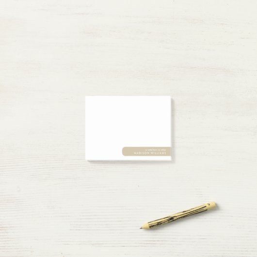 Moderne Minimalistische Personalisierte Stationier Post-it Klebezettel (Auf Schreibtisch)