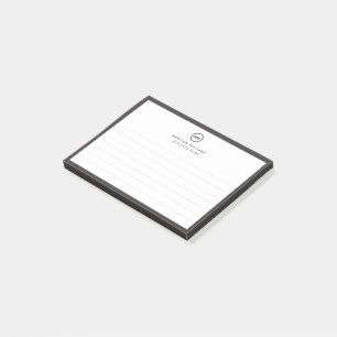 Moderne Minimalistische Personalisierte Stationier Post-it Klebezettel