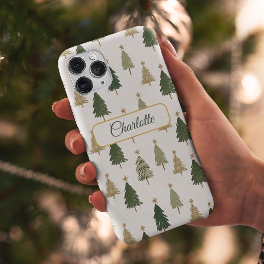 Moderne Minimalistische Personalisierte Weihnachte Case-Mate iPhone Hülle