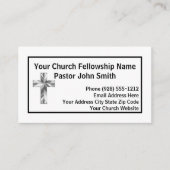 Moderne Minimalistische Pfarrkirche Visitenkarte (Vorderseite)