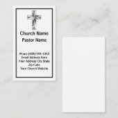 Moderne Minimalistische Pfarrkirche Visitenkarte (Vorne/Hinten)