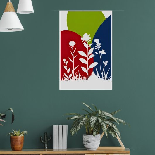 Moderne Minimalistische Pflanze Poster (Wohnzimmer 1)