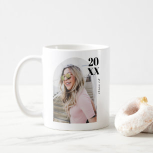Moderne Minimalistische Pink Arch Foto Graduation  Kaffeetasse