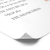 Moderne Minimalistische Pink Peach und Mint Pumpki Poster (Ecke)