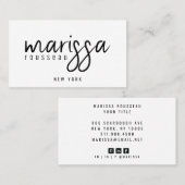 Moderne Minimalistische Pinselschrift Visitenkarte (Vorne/Hinten)