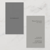 Moderne Minimalistische PlanTypo Black&Grey Visitenkarte (Vorne/Hinten)