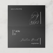 Moderne Minimalistische Platzkarte (Außenseite Aufgefaltet)