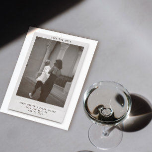 Moderne Minimalistische Polaroid-Foto-Speichern-Si Save The Date