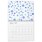 Moderne Minimalistische Polka Dot Pattern Kalender (Feb 2027)