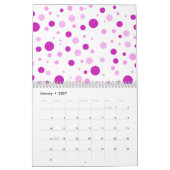 Moderne Minimalistische Polka Dot Pattern Kalender (Jan 2027)