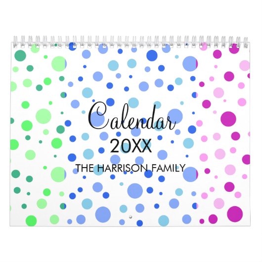 Moderne Minimalistische Polka Dot Pattern Kalender (Titelbild)
