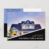 Moderne Minimalistische Postkarte für Real Anwesen (Vorne/Hinten)