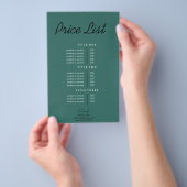 Moderne Minimalistische Preisliste Flyer (Handgriff)