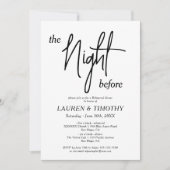 Moderne Minimalistische Probe Abendessen Einladung (Vorderseite)